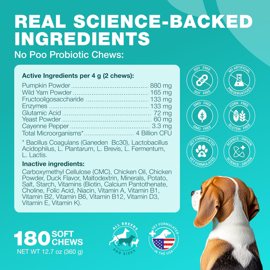 No-Poo Chews for Dogs – Digestive Support & Stool-Eating Deterrent