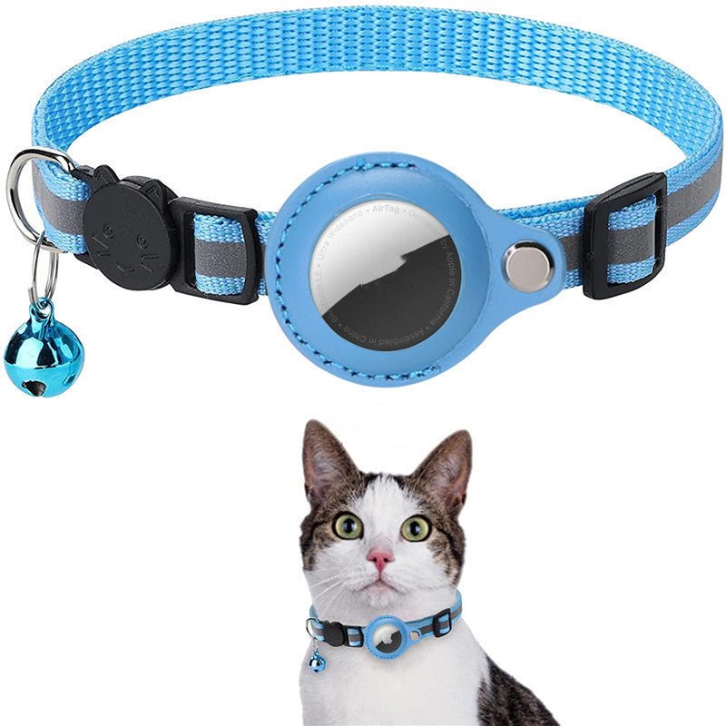 Reflective AirTag Holder Dog Collar – Nylon