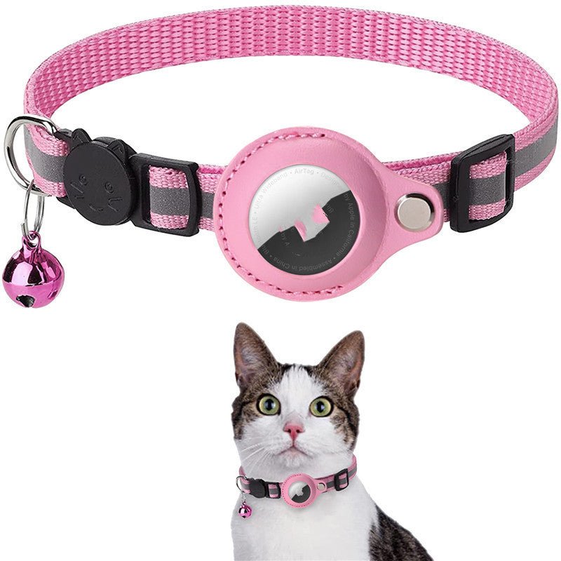 Reflective AirTag Holder Dog Collar – Nylon