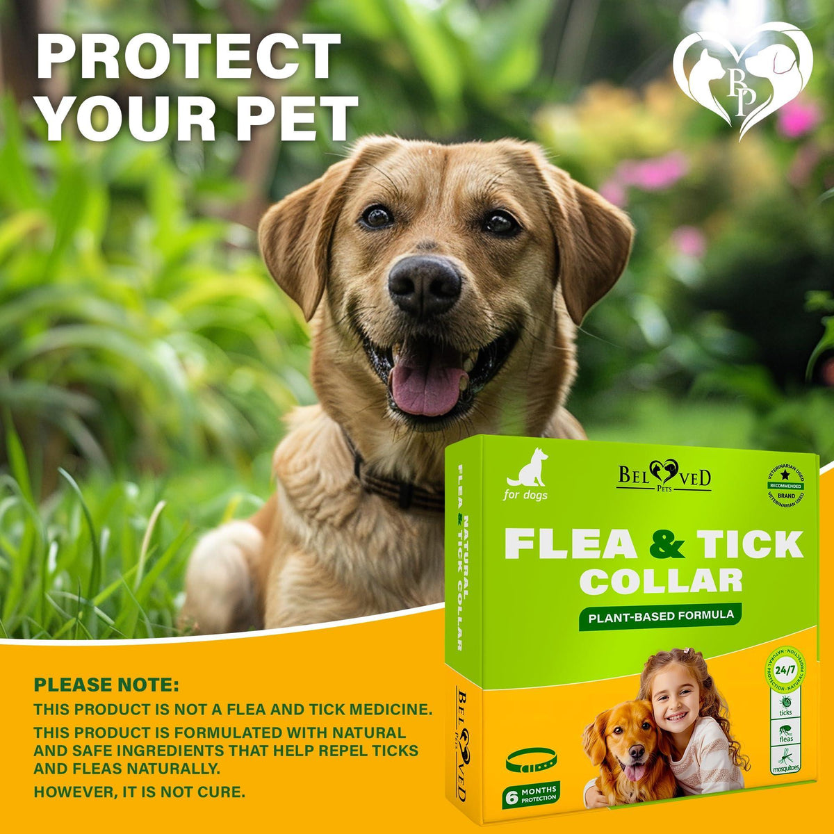 Flea & Tick Collar for Dogs – 1 Pack, Up to 26.5 in
