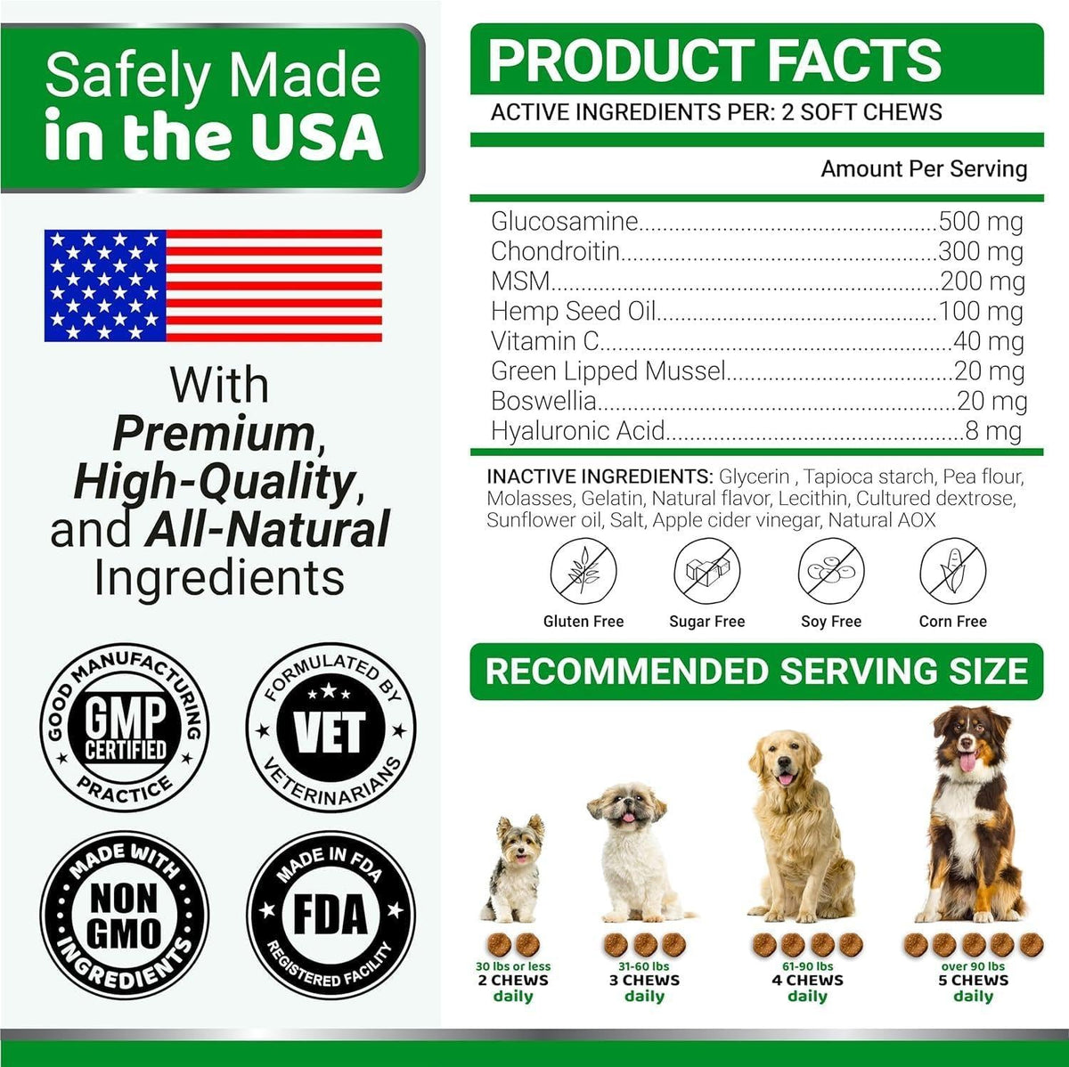 Glucosamine for Dogs – Joint & Mobility Support 2-Pack