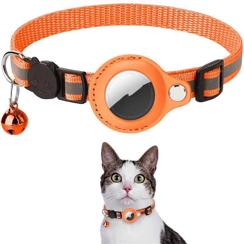 Reflective AirTag Holder Dog Collar – Nylon