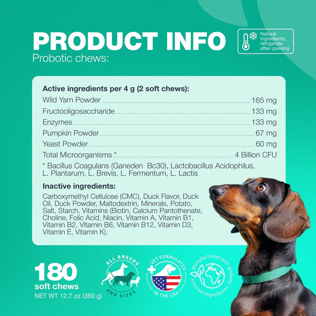 Dog Probiotic Chews – Digestive & Gut Health Support