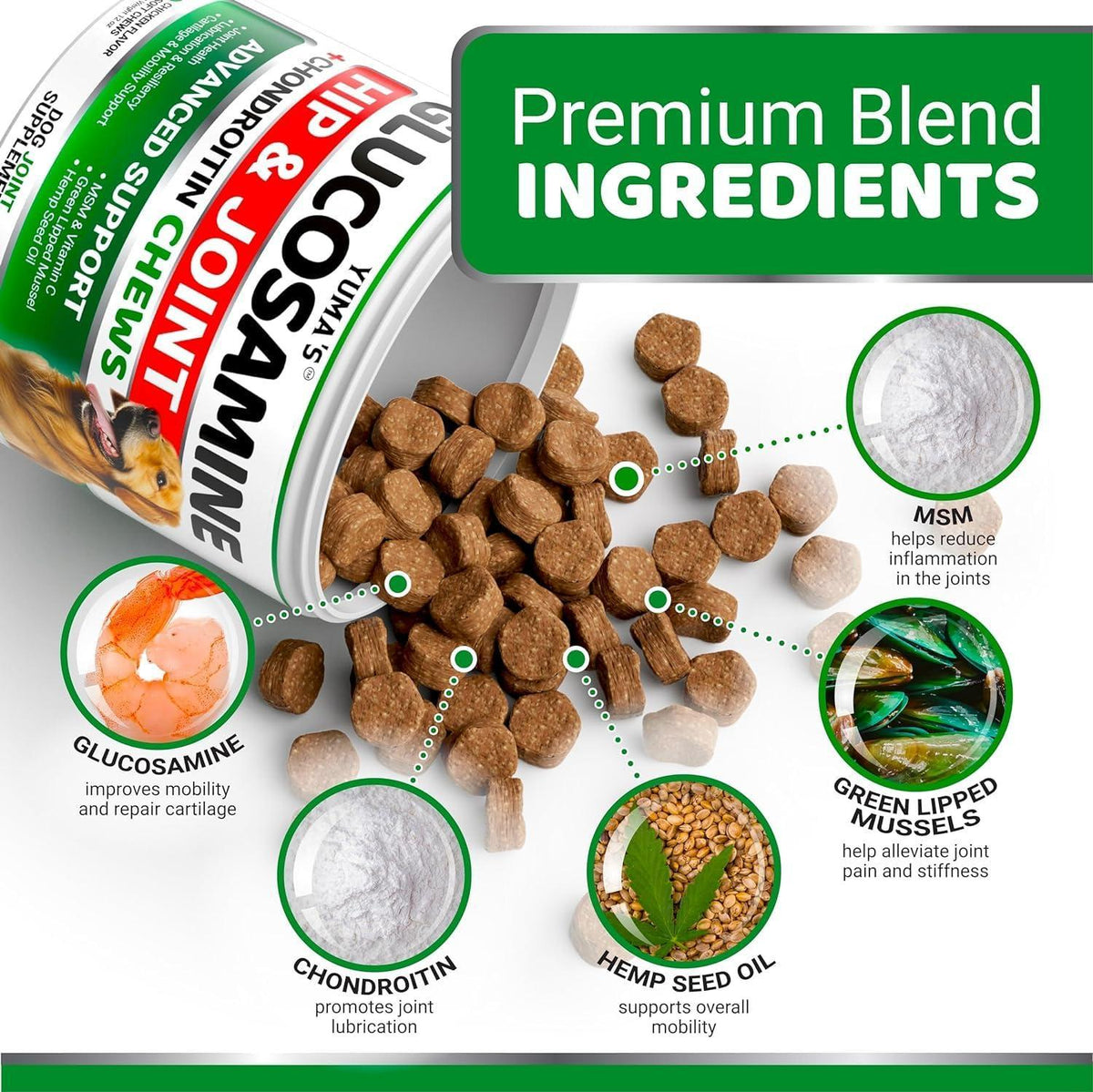 Glucosamine for Dogs – Joint & Mobility Support 2-Pack