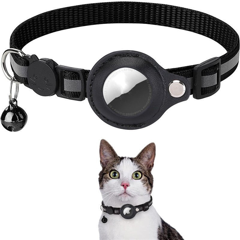 Reflective AirTag Holder Dog Collar – Nylon