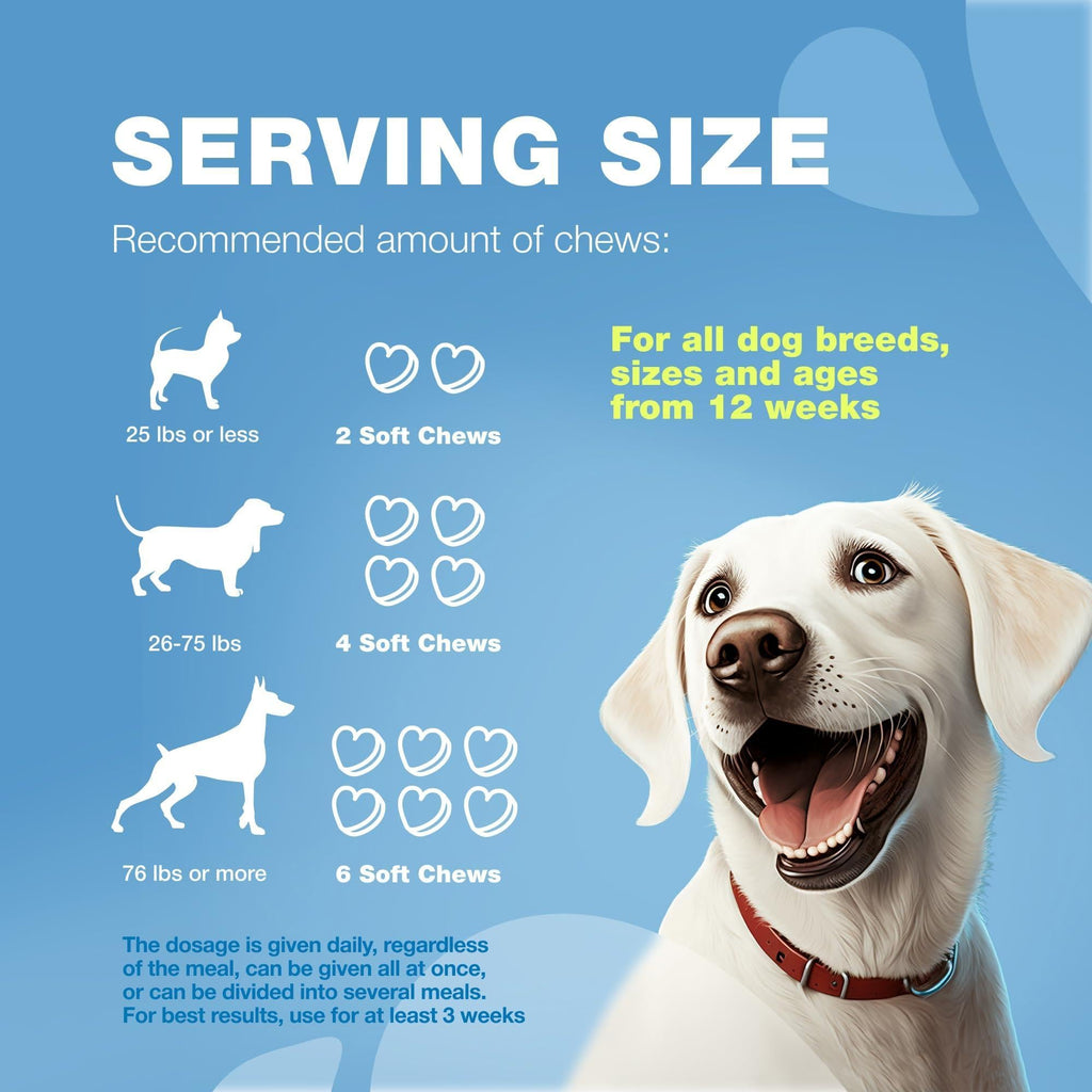 Calming Chews for Dogs Anxiety Relief Melatonin & Valerian Root