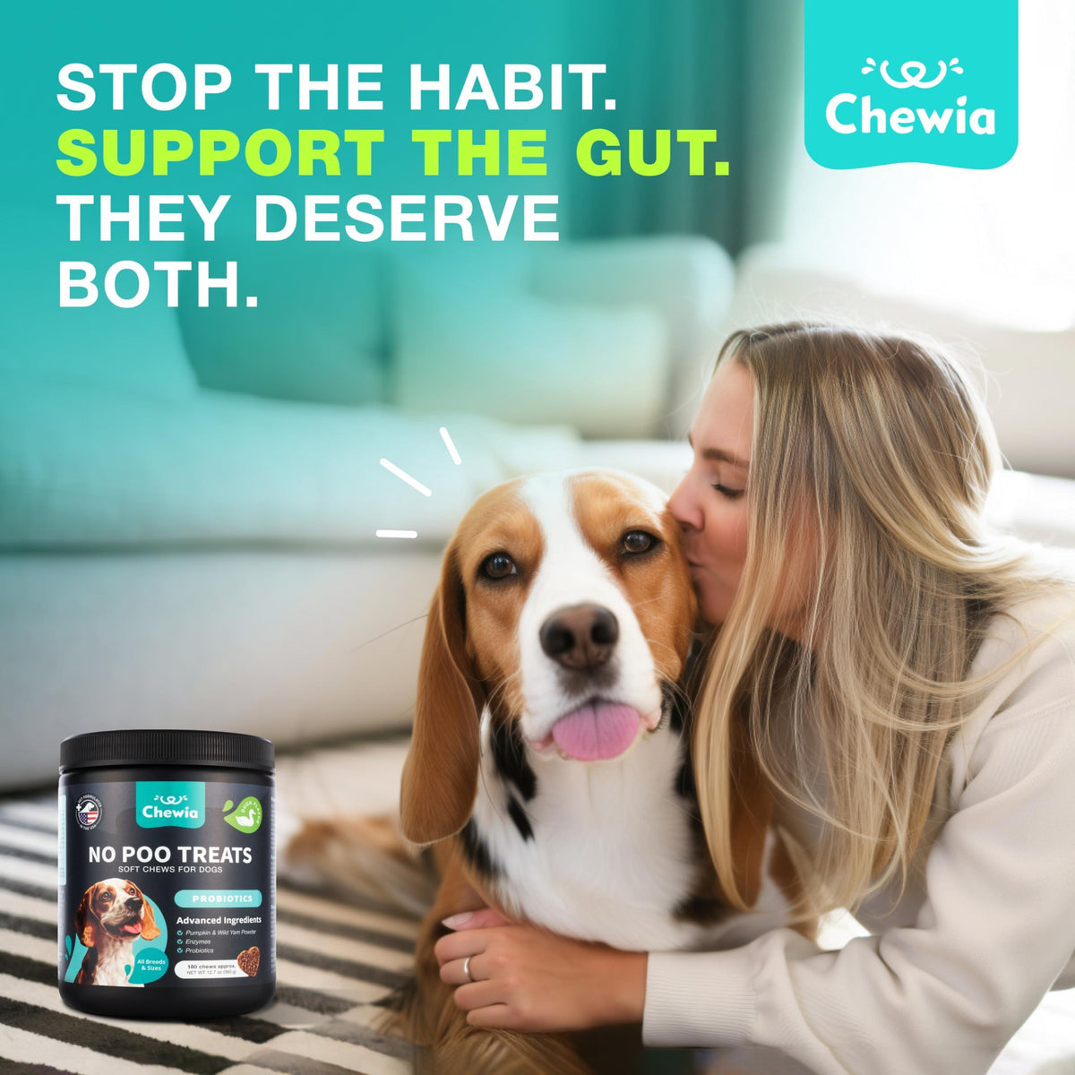 No-Poo Chews for Dogs – Digestive Support & Stool-Eating Deterrent