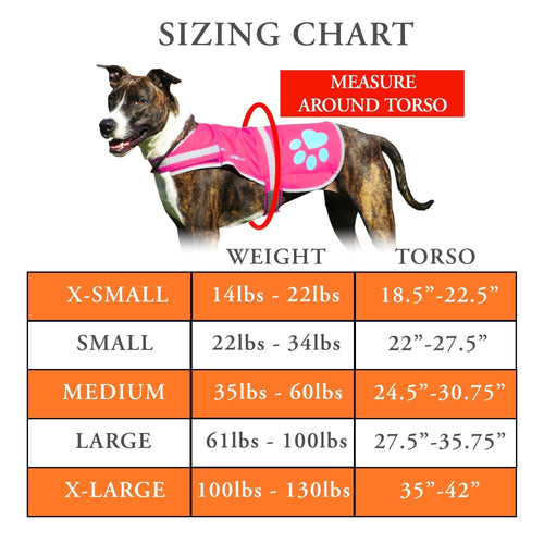 Reflective Dog Vest Hi-Vis M Size 30.75 in Chest x 19 in Neck Pink