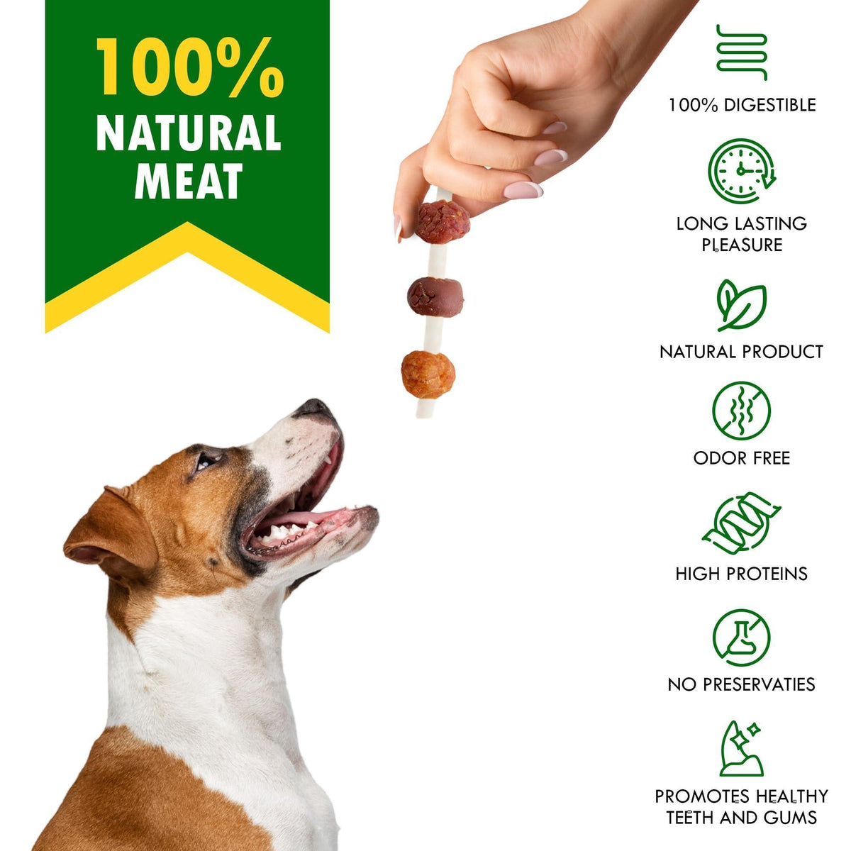 Duck & Chicken Kabob Dog Treats – Rawhide-Free
