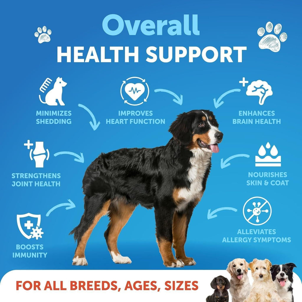 Omega-3 Fish Oil for Dogs – 16 oz Skin, Coat & Joint Support