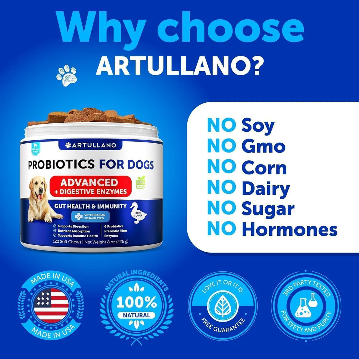 Dog Probiotic Chews – Gut, Skin & Immune Support