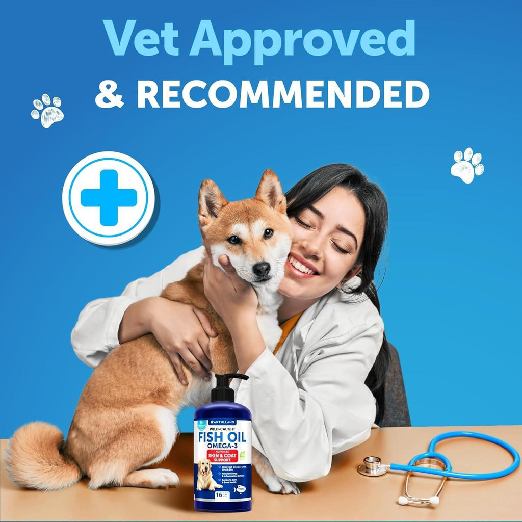 Omega-3 Fish Oil for Dogs – 16 oz Skin, Coat & Joint Support
