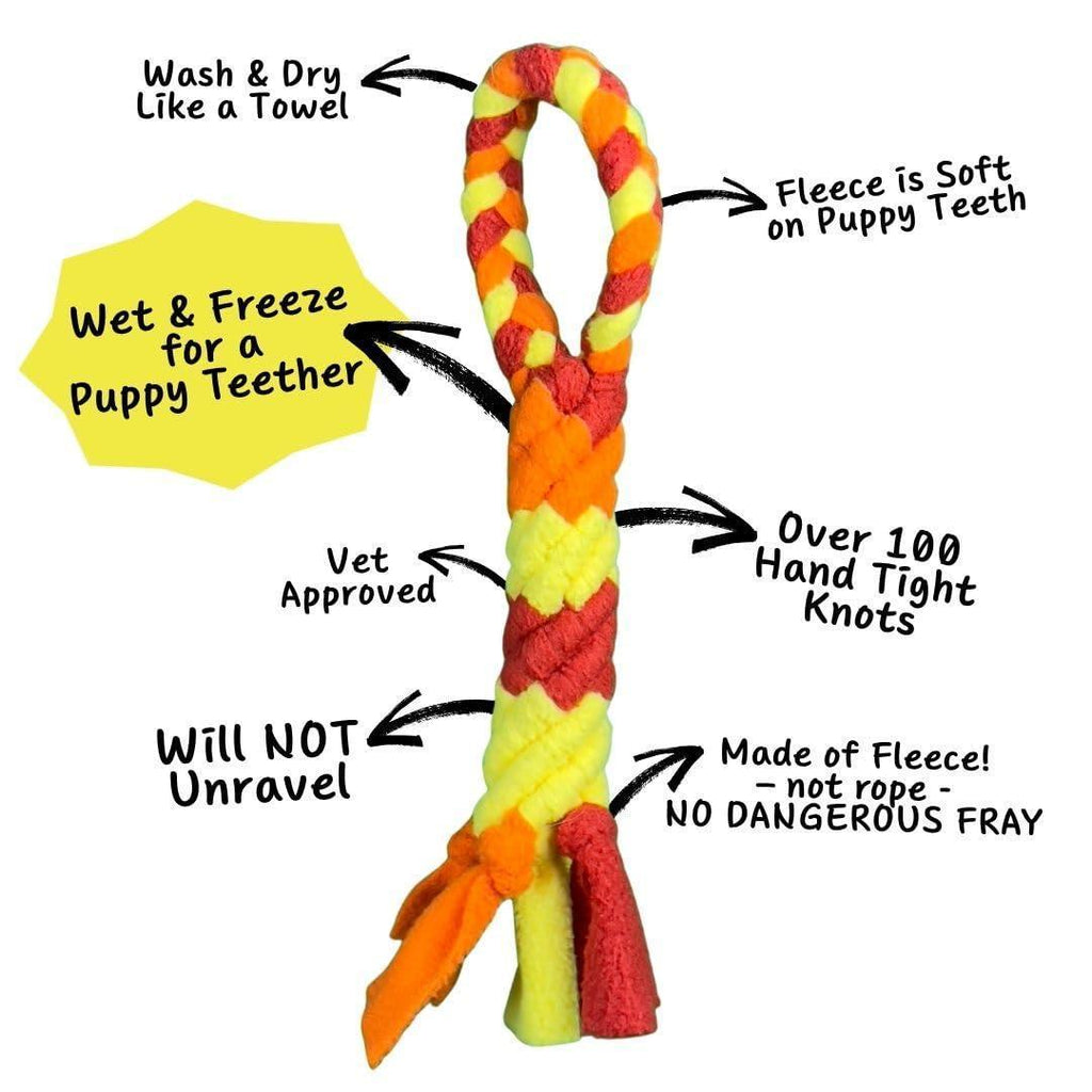 Interactive Dog Tug & Treat Toy – Orange
